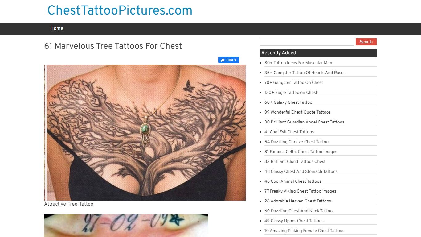 61 Marvelous Tree Tattoos For Chest - ChestTattooPictures.com