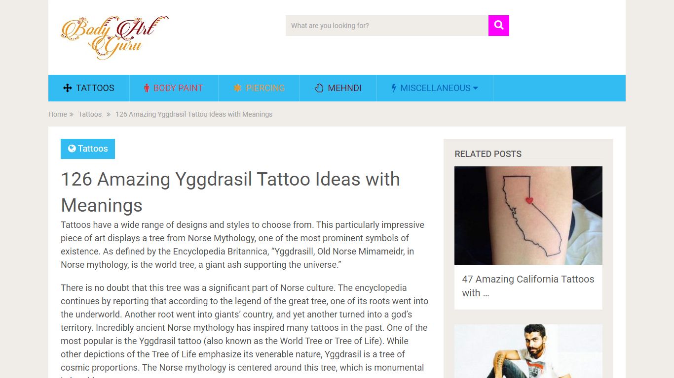 126 Amazing Yggdrasil Tattoo Ideas with Meanings - Body Art Guru